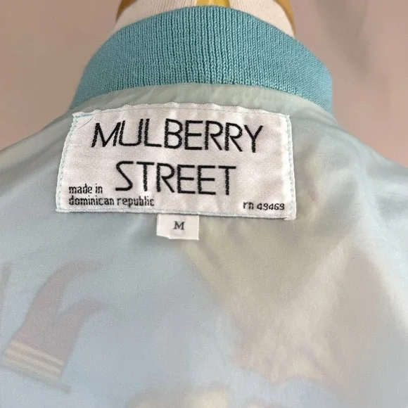 Vintage 80s MULBERRY STREET Womens (M) Bomber Jacket Coastal Aztec Sun mobwife - Picture 8 of 10
